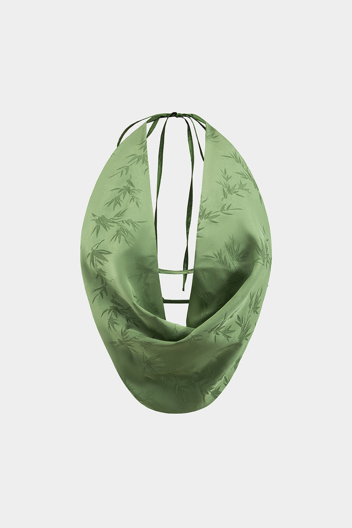 Cowl Halter Bezramenné Jacquard Cami