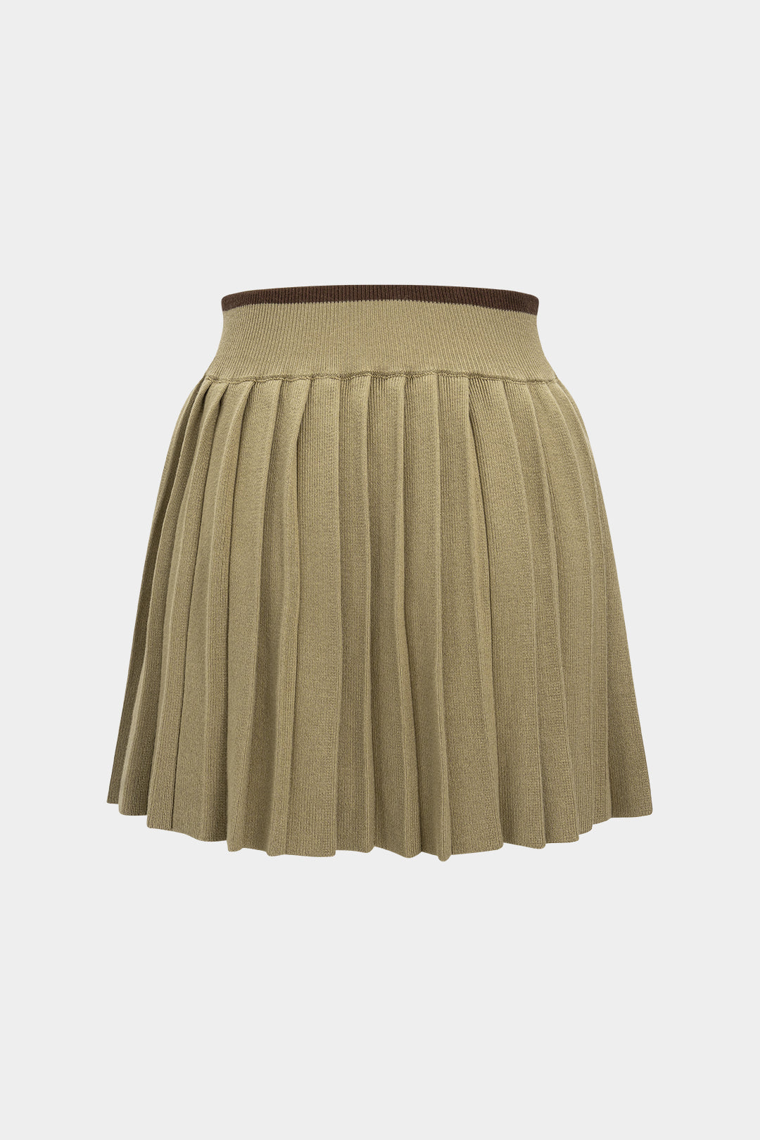 Vysoká Pletená Sukně s Patchworkovým Designem