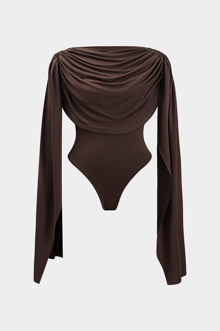 Bodysuit bez rukávů s nařasením