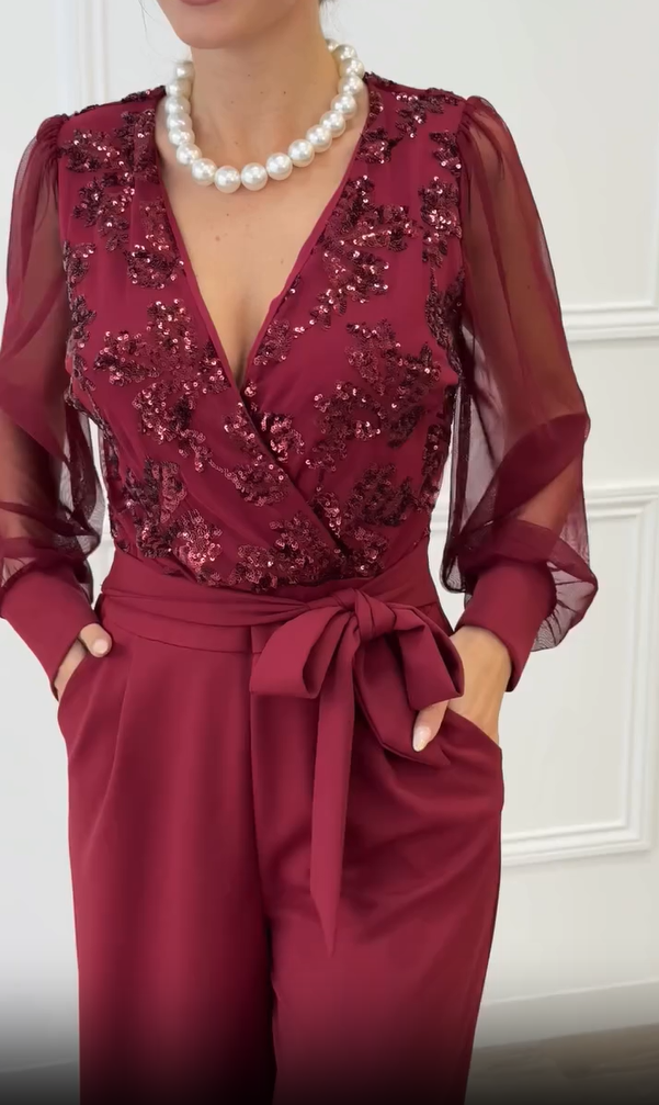 Tereza | Elegantní overal s jemnými detaily a splývavým střihem