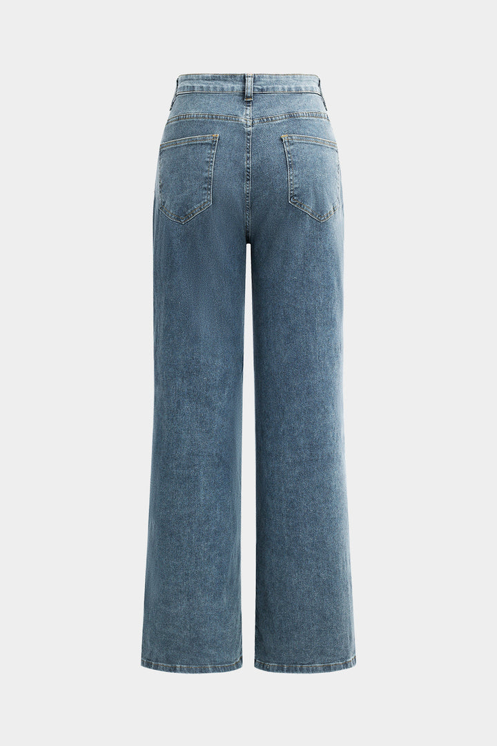 Džíny s rovnýcm střihem z denimu