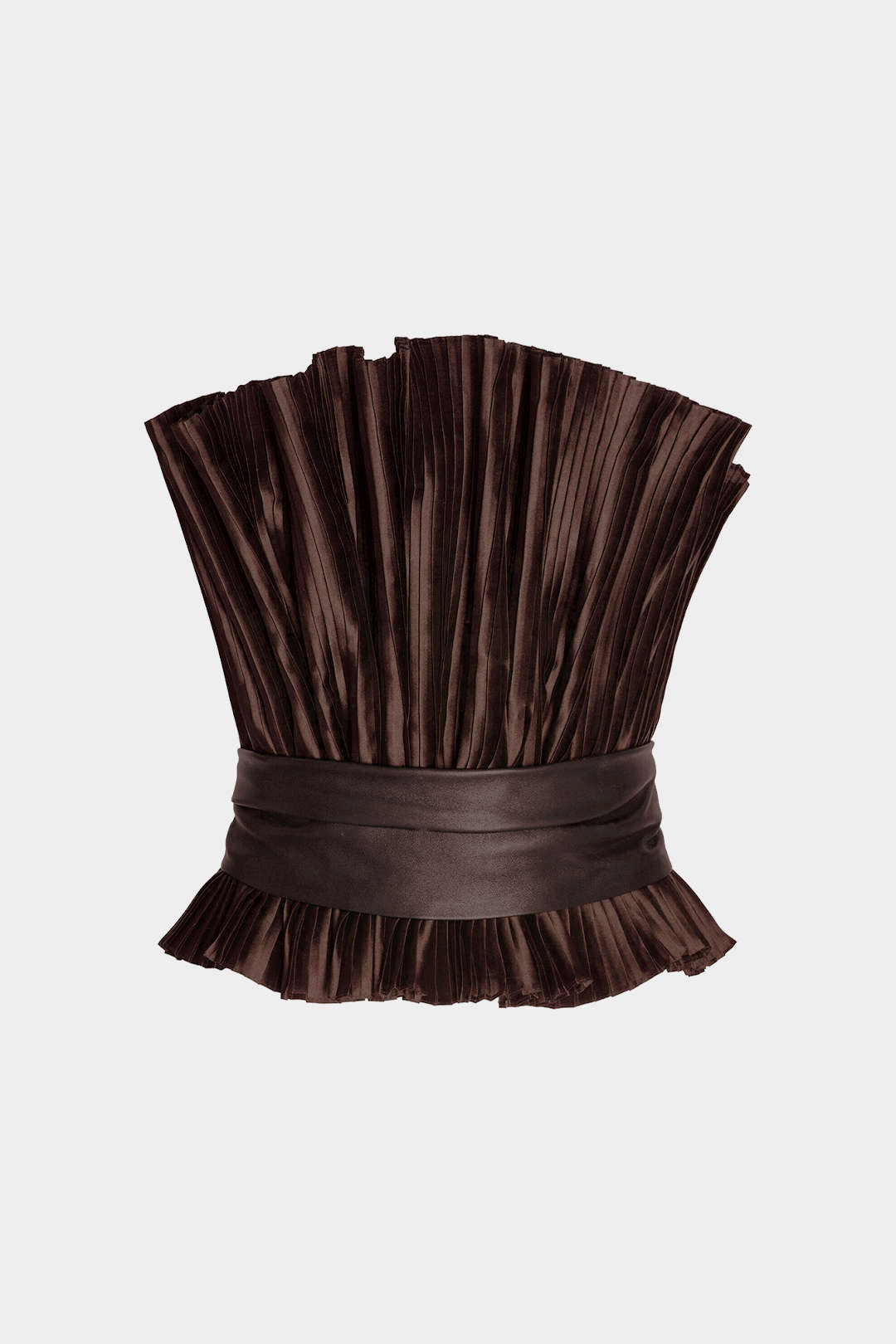 Elegantní Rukávový Tubus s Koženým Páskem v Patchworku