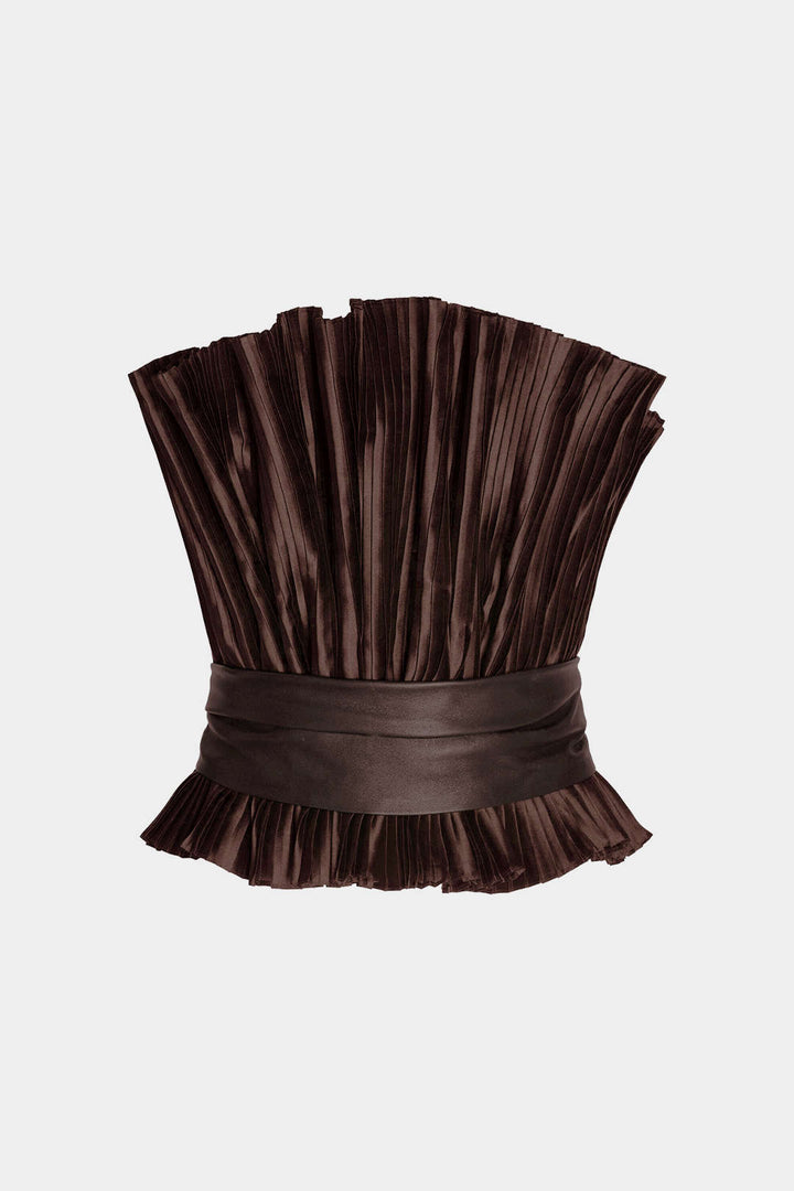 Elegantní Rukávový Tubus s Koženým Páskem v Patchworku