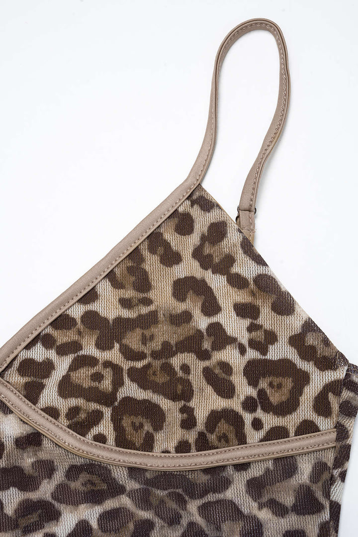 Nejlepší top bez zad s leopardím designem a výstřihem do V