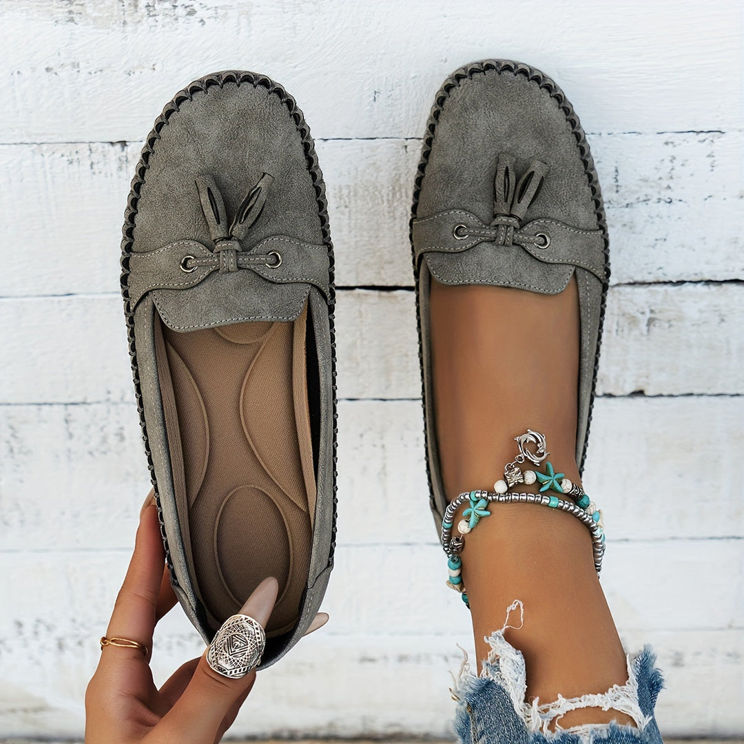 Nadine™ - Klasické loafers s detailem třásní