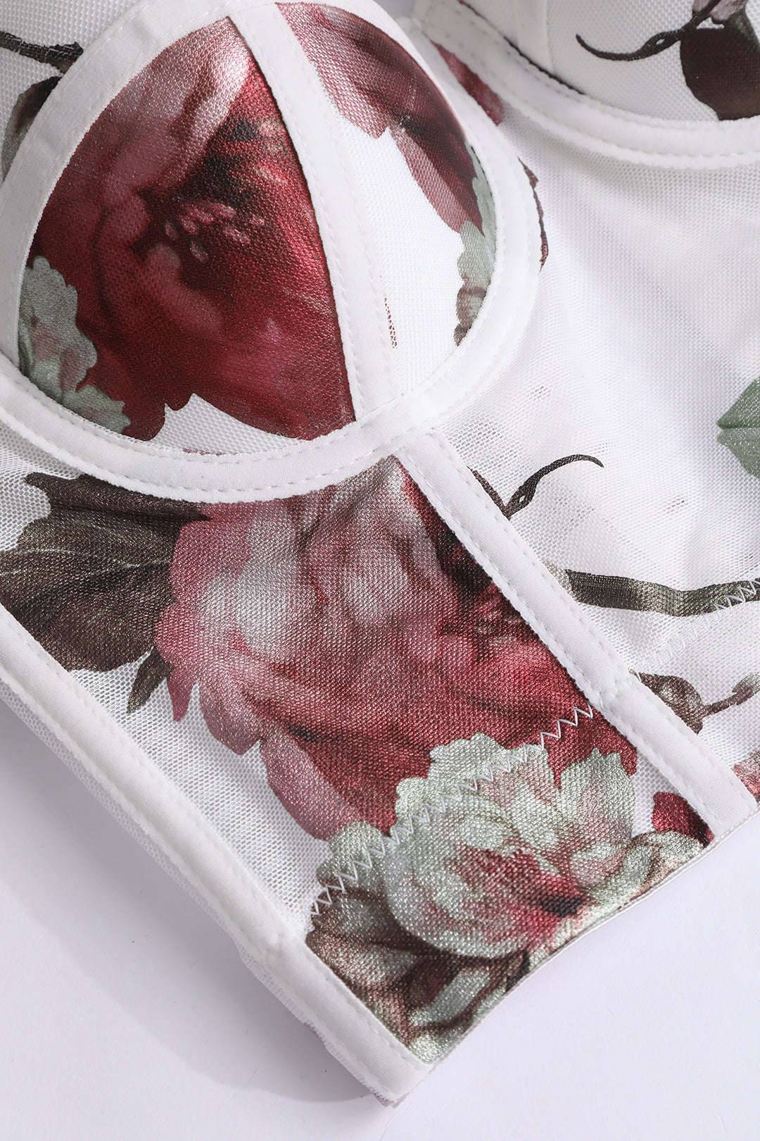 Květinový tiskový bustier top