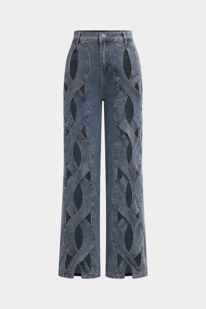 Džíny s rovnýcm střihem z denimu