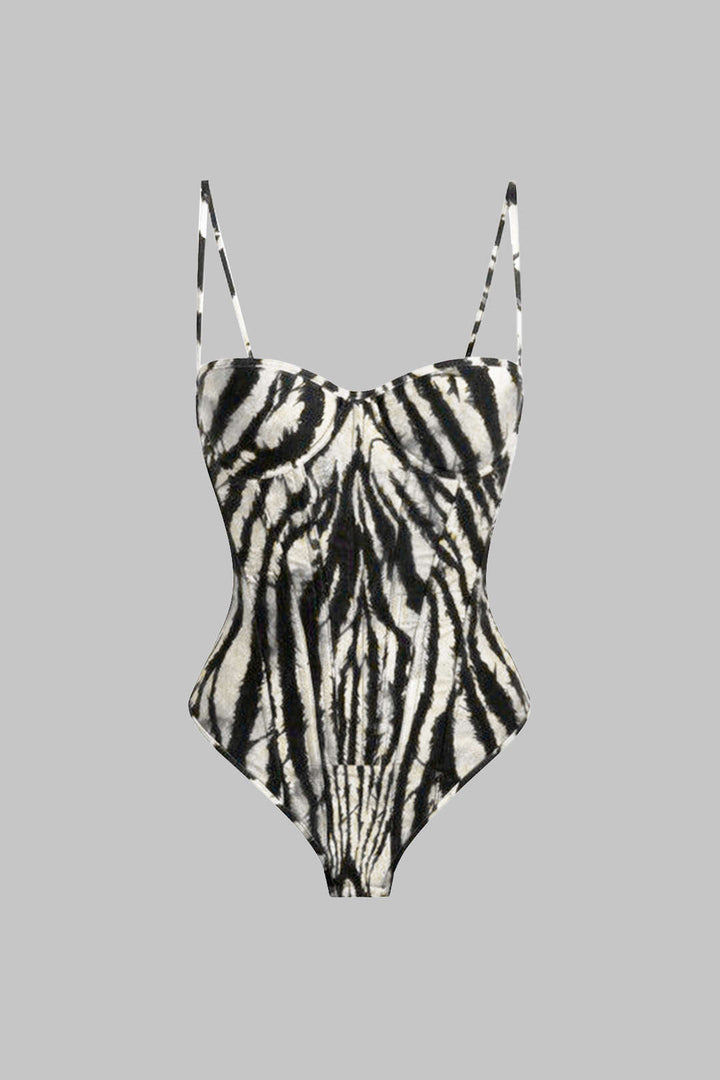Body bez rukávů s leopardím vzorem