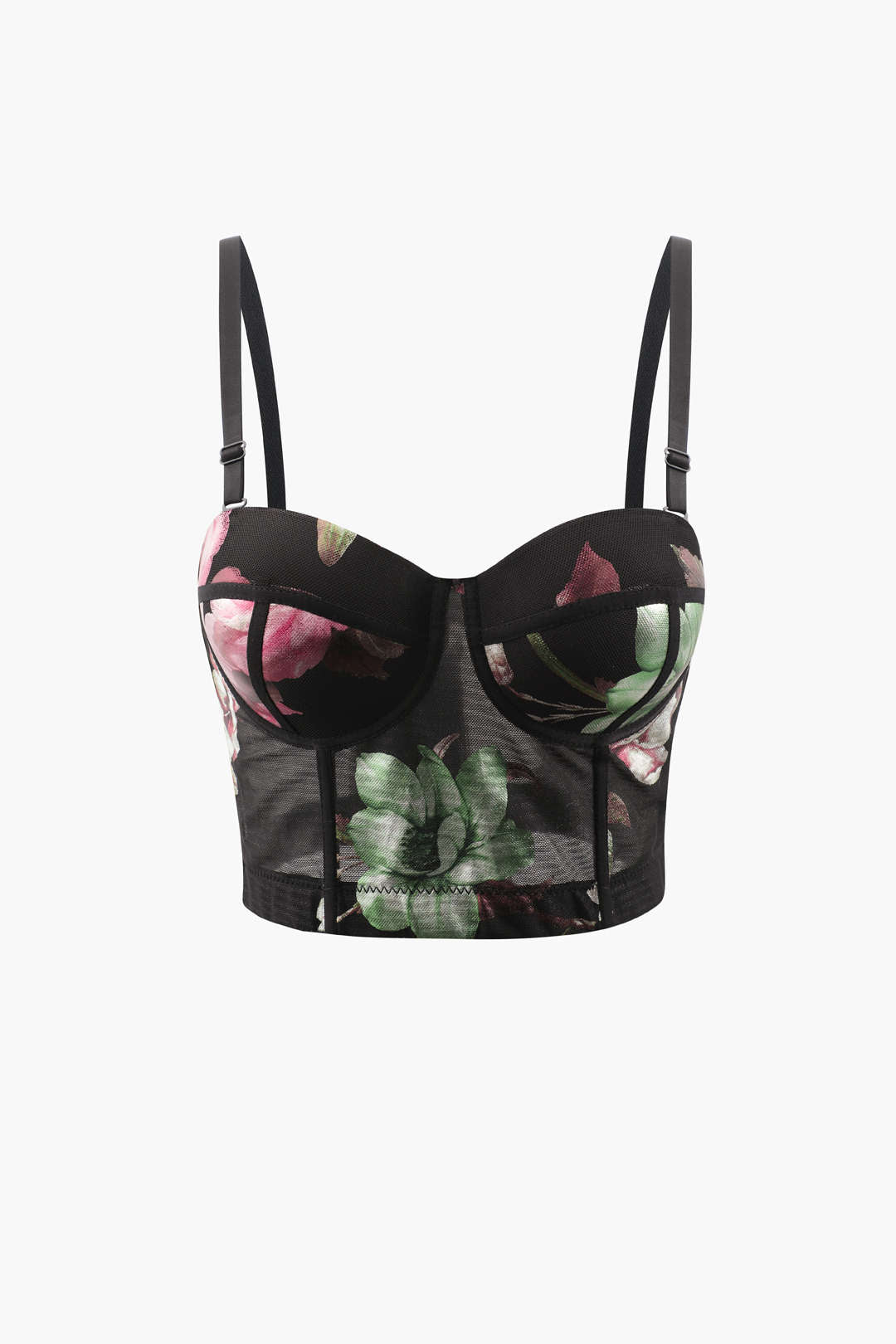 Květinový tiskový bustier top