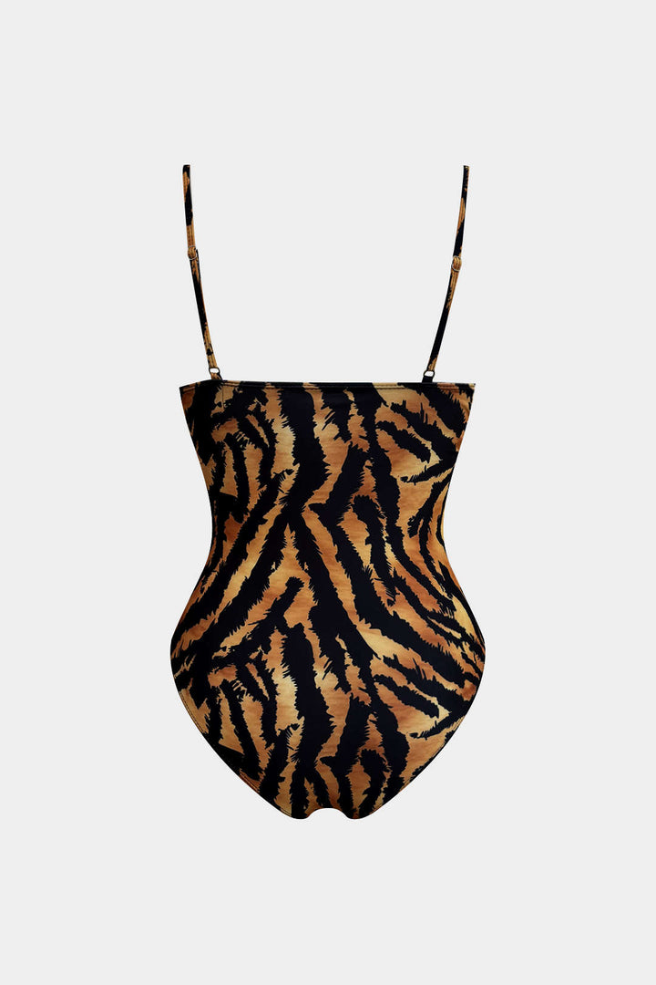 Body bez rukávů s leopardím vzorem
