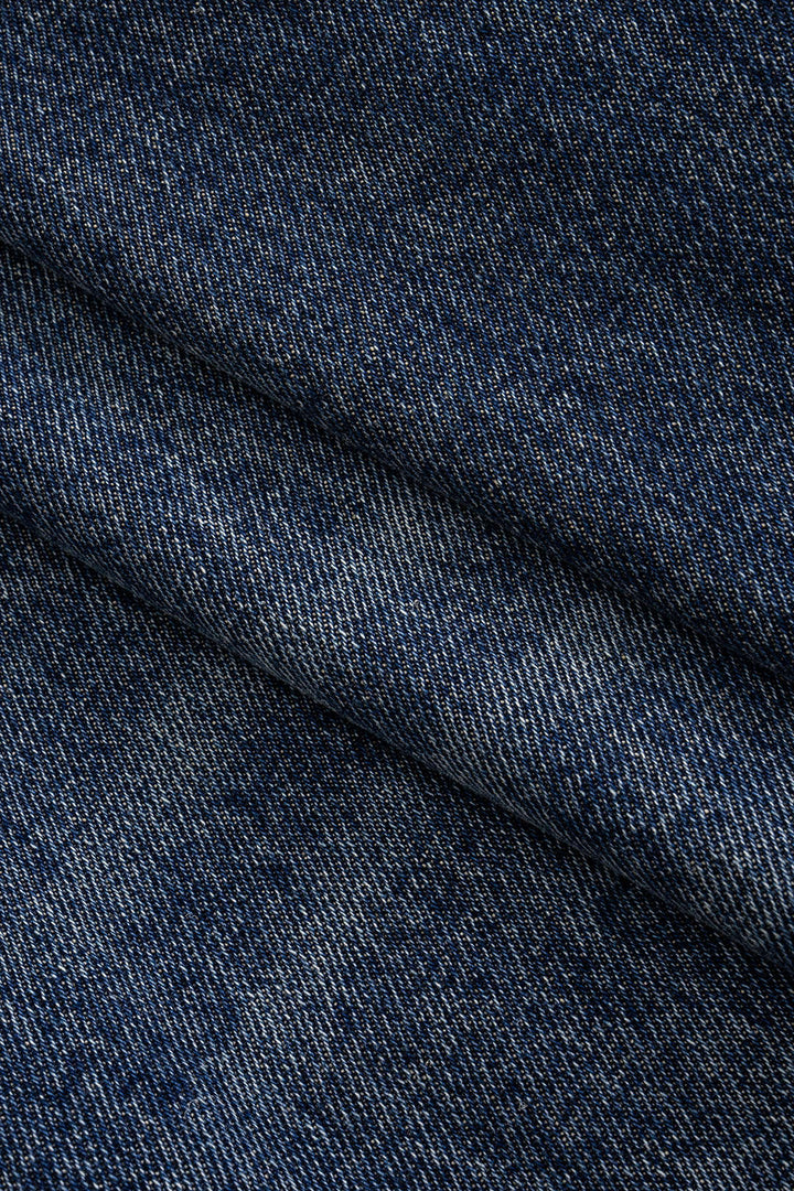 Džíny z denimu s mozaikovým designem