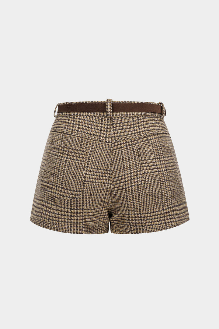 Vysoké šortky s designem houndstooth