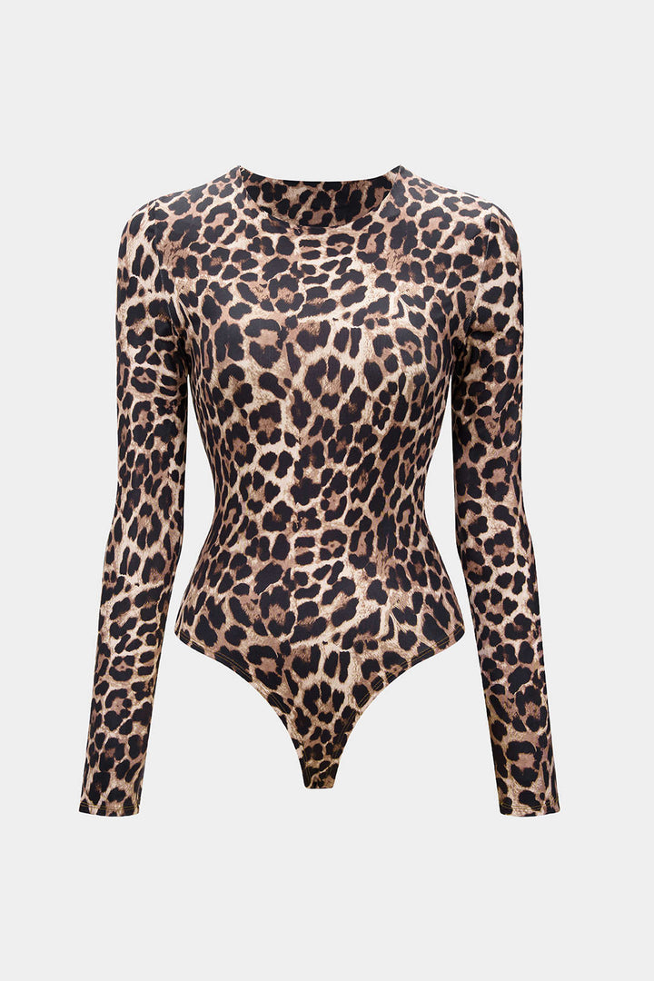 Tělo s dlouhým rukávem s leopardím vzorem