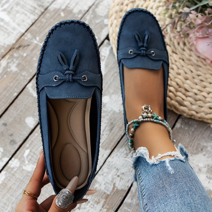 Nadine™ - Klasické loafers s detailem třásní