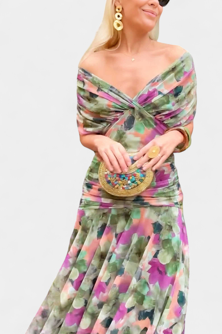 Eliška | Dámské dlouhé elegantní šaty s splývavou siluetou