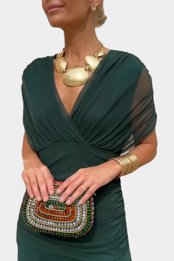 Eliška | Dámské dlouhé elegantní šaty s splývavou siluetou