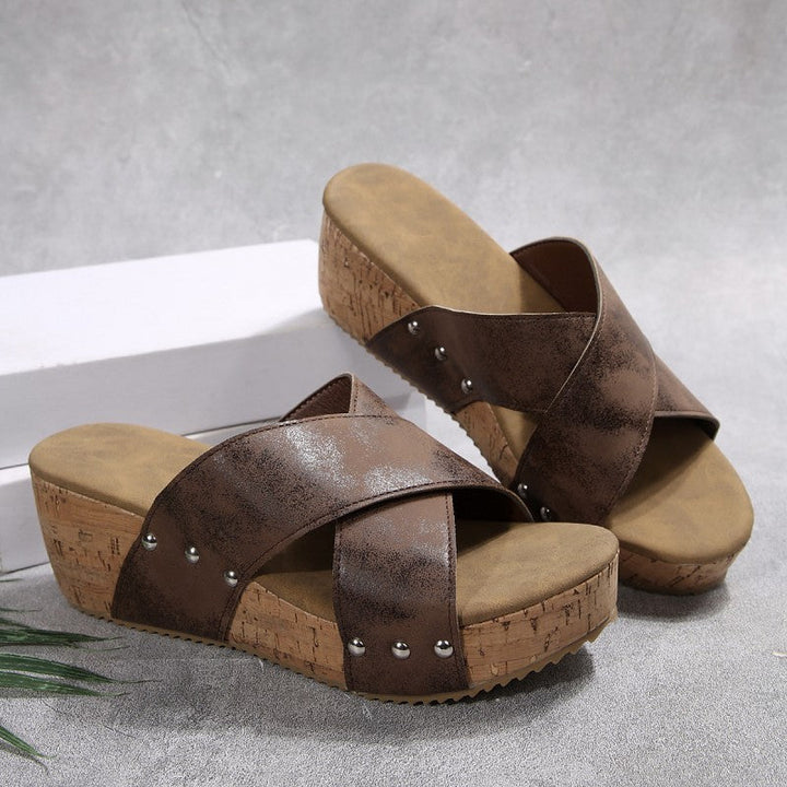 Lucie – Boho klínové sandály